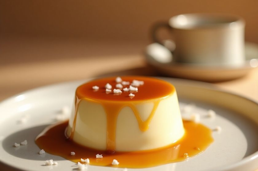 Late Night Desserts Bar 3 Silky crème caramel with golden caramel sauce, a classic delight at Late-Night Dessert Bars in Melbourne, Australia
