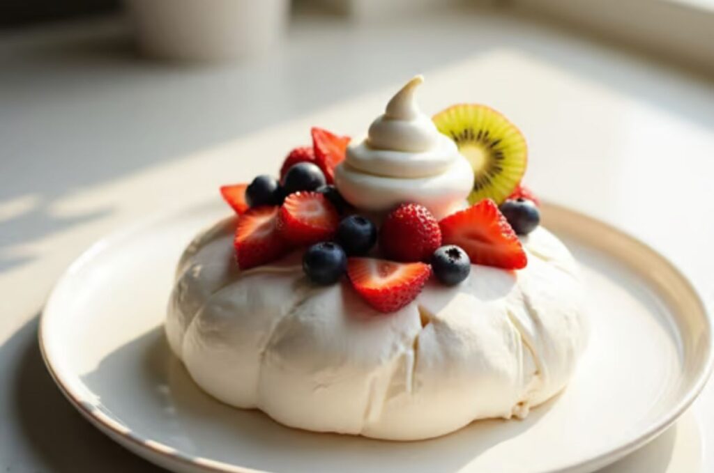 Best Dairy-Free Desserts You Must Try 3 A picture of Pavlova as milk- free desserts in Australia