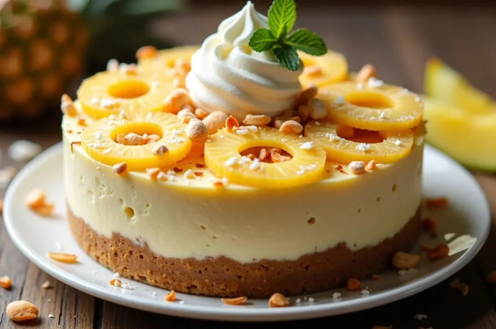 10 Iconic Aussie Desserts You’ll Only Find in Australia 3 A picture of Piña Colada Coconut Cheesecake as Must-Try Desserts at Desserts By Night