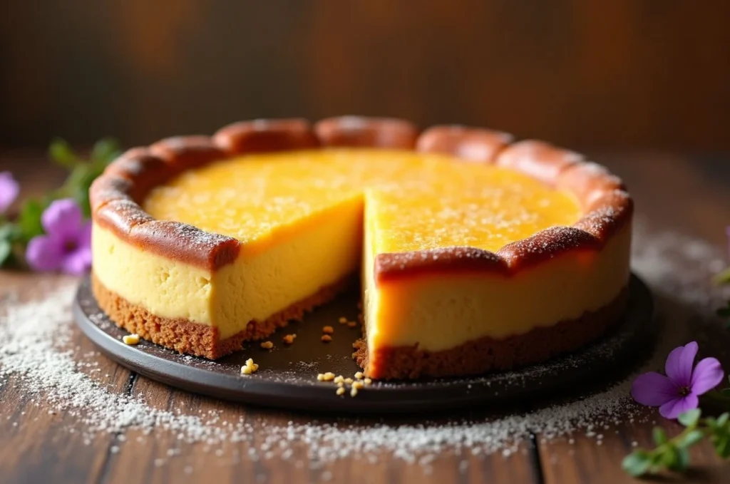 Top 5 Celebration Cakes in Melbourne 4 A picture of Ube & Cheddar Baked Cheesecake