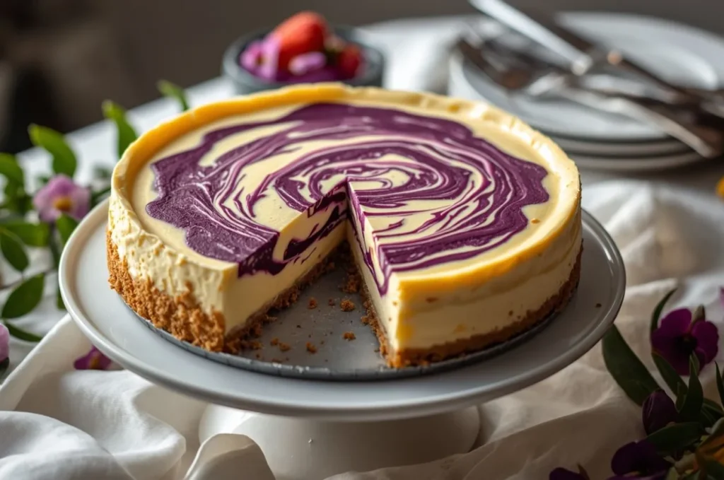 7 Best Desserts in Melbourne for Late-Night Cravings 4 Ube & Cheddar Baked Cheesecake – Unique Melbourne Dessert